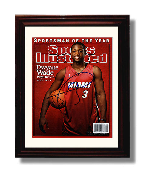 Dwyane Wade 2006 SI Sportsman of the Year Cover Basketball Wall Art 8x10 Beveled Frame basketball wall art print
