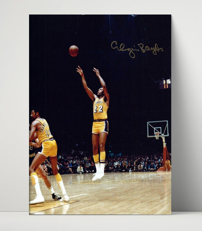 Elgin Baylor – Classic Lakers High-Release Jumper - Basketball Wall Art