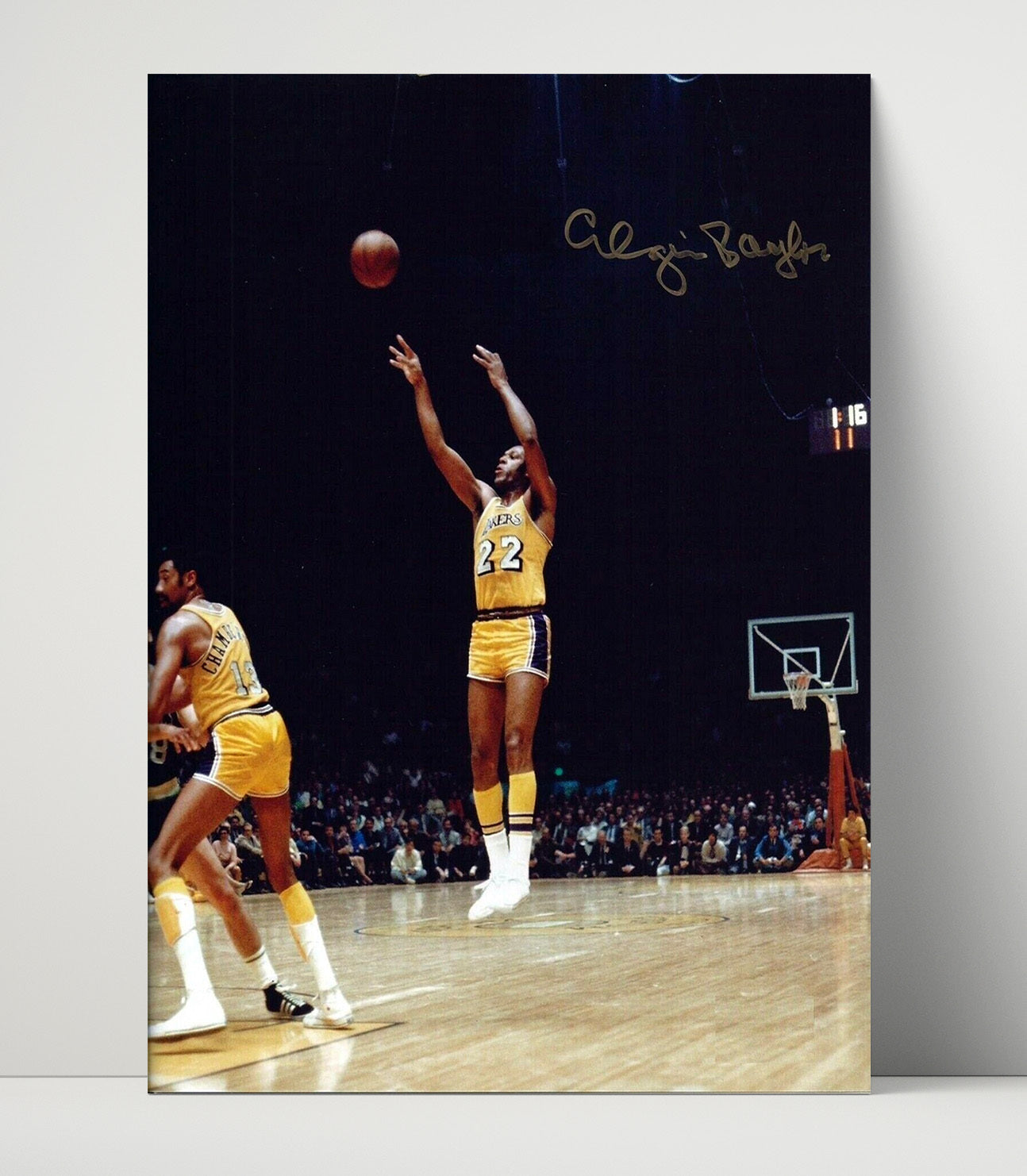 Elgin Baylor Classic Lakers High Release Jumper basketball print - 16x20 Unframed Print wall art
