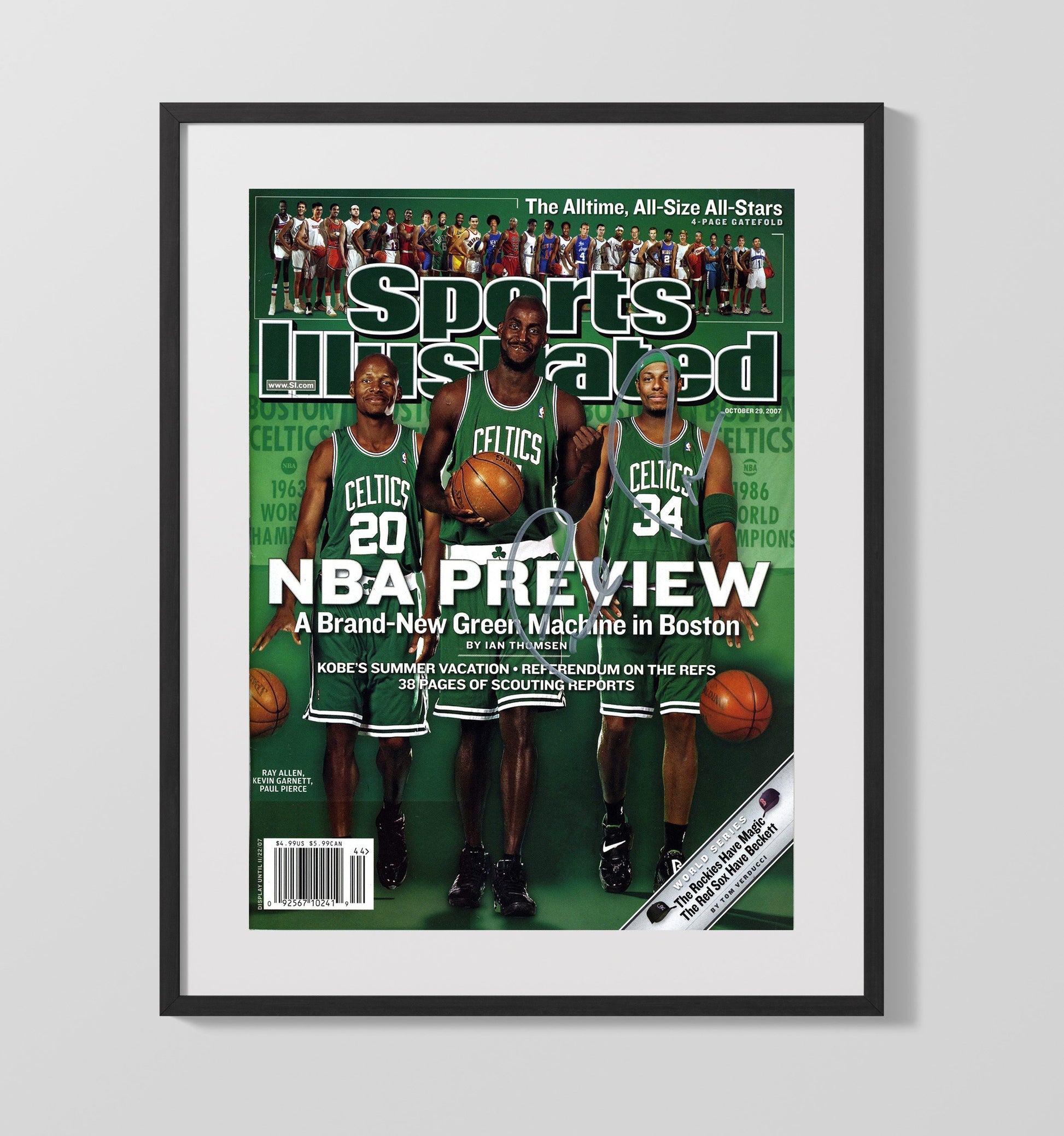 Garnett Pierce and Allen Green Machine SI Cover October 2007 basketball print - 16x20 Gallery Frame wall art