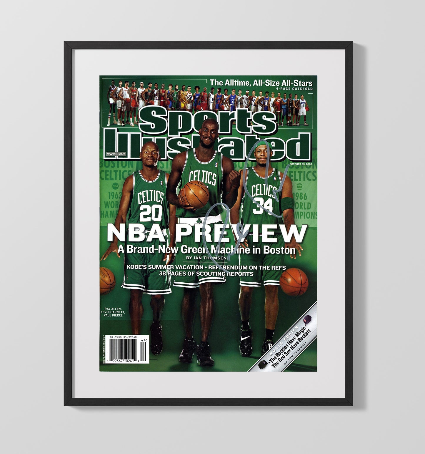 Garnett Pierce and Allen Green Machine SI Cover October 2007 basketball print - 16x20 Gallery Frame wall art