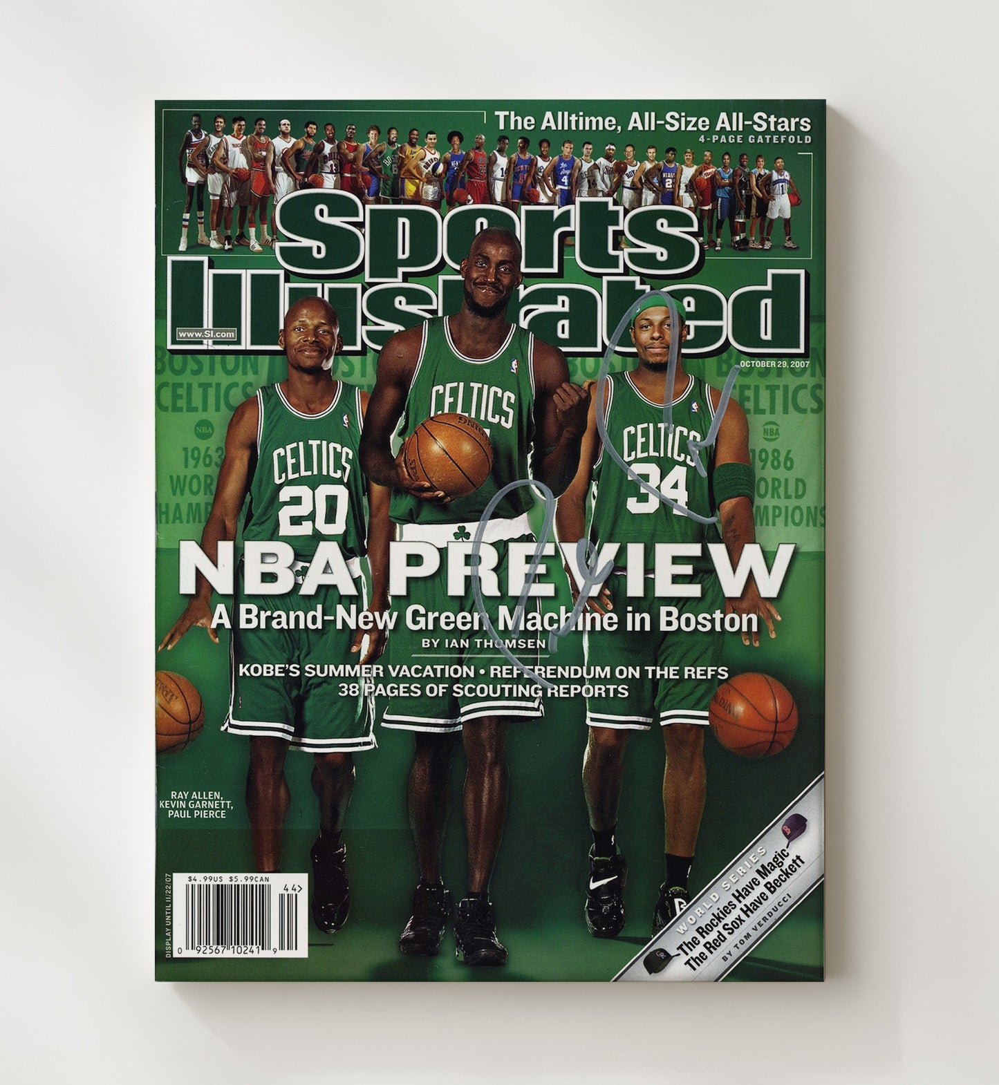 Garnett Pierce and Allen Green Machine SI Cover October 2007 basketball print - 20x24 Canvas wall art