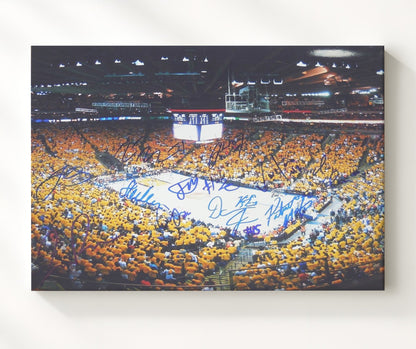 Golden State Warriors 2017 Playoff Run Strength in Numbers Basketball Wall Art 20x24 Canvas basketball wall art print
