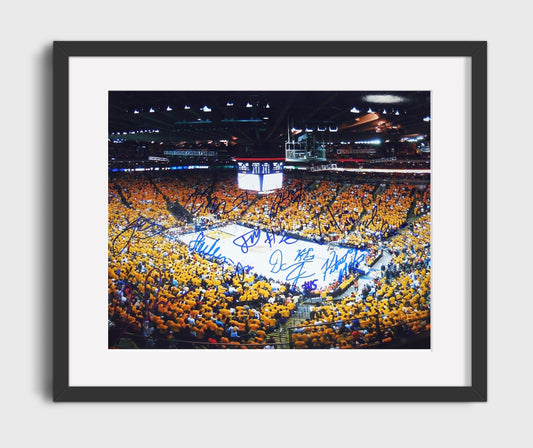 Golden State Warriors 2017 Playoff Run Strength in Numbers basketball print - 16x20 Gallery Frame wall art