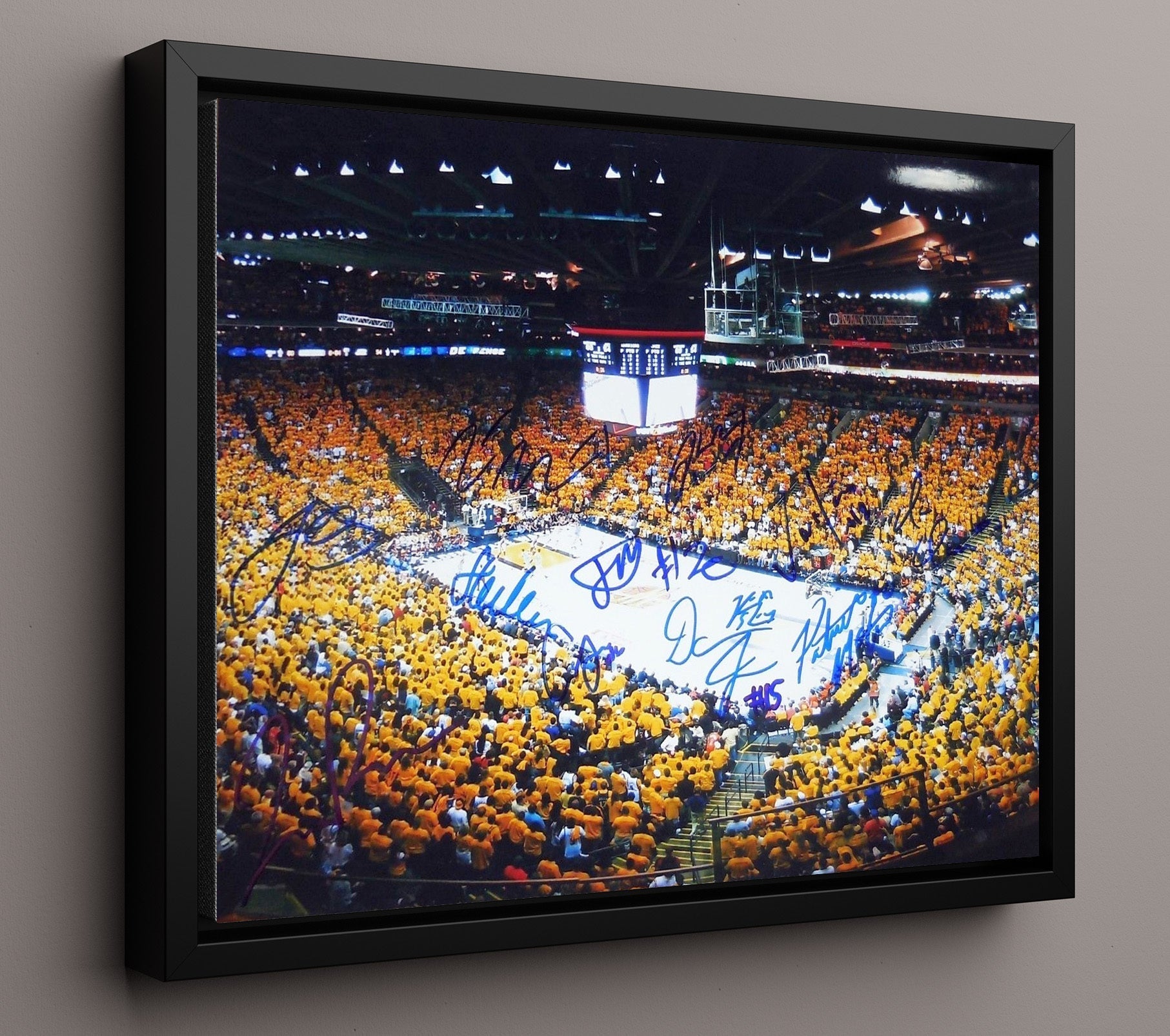 Golden State Warriors 2017 Playoff Run Strength in Numbers basketball print - 16x20 Framed Canvas wall art