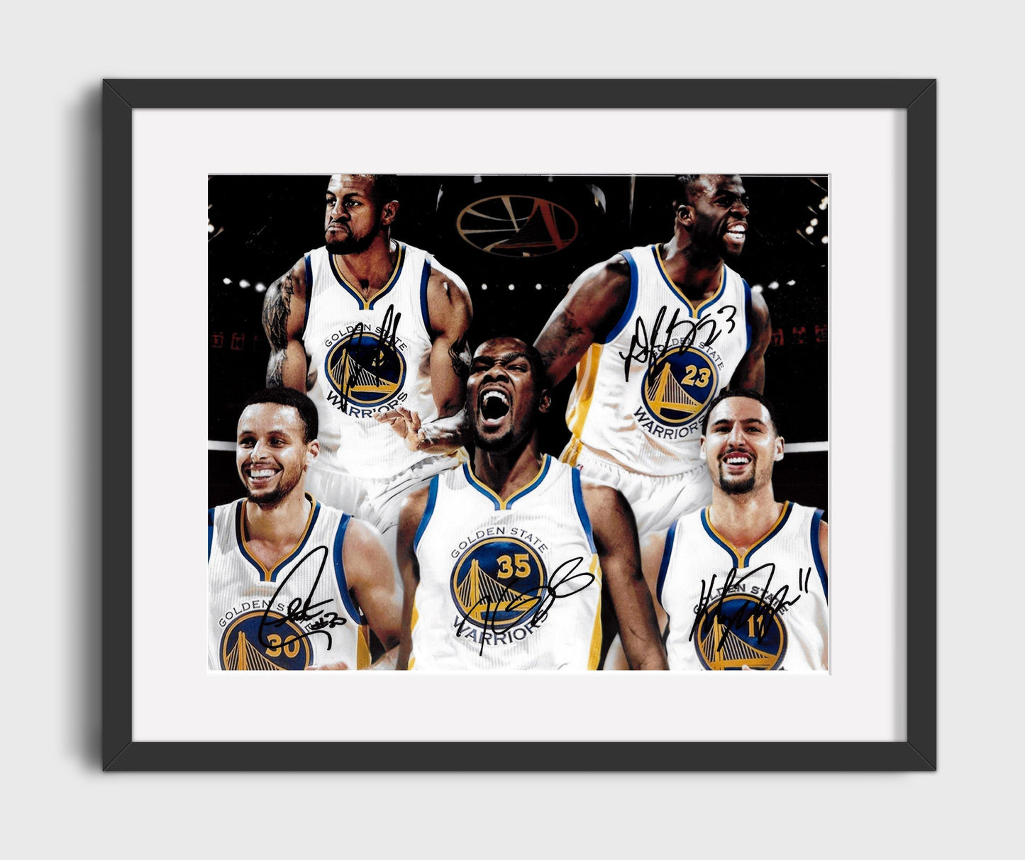 Golden State Warriors Starting Five Strength in Numbers Basketball Wall Art 16x20 Gallery Frame basketball wall art print