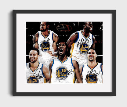 Golden State Warriors Starting Five Strength in Numbers Basketball Wall Art 16x20 Gallery Frame basketball wall art print