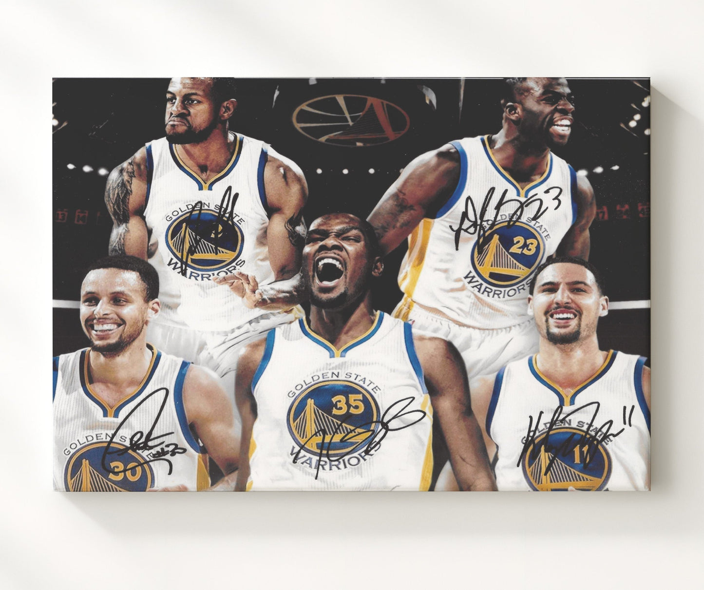 Golden State Warriors Starting Five Strength in Numbers Basketball Wall Art 20x24 Canvas basketball wall art print