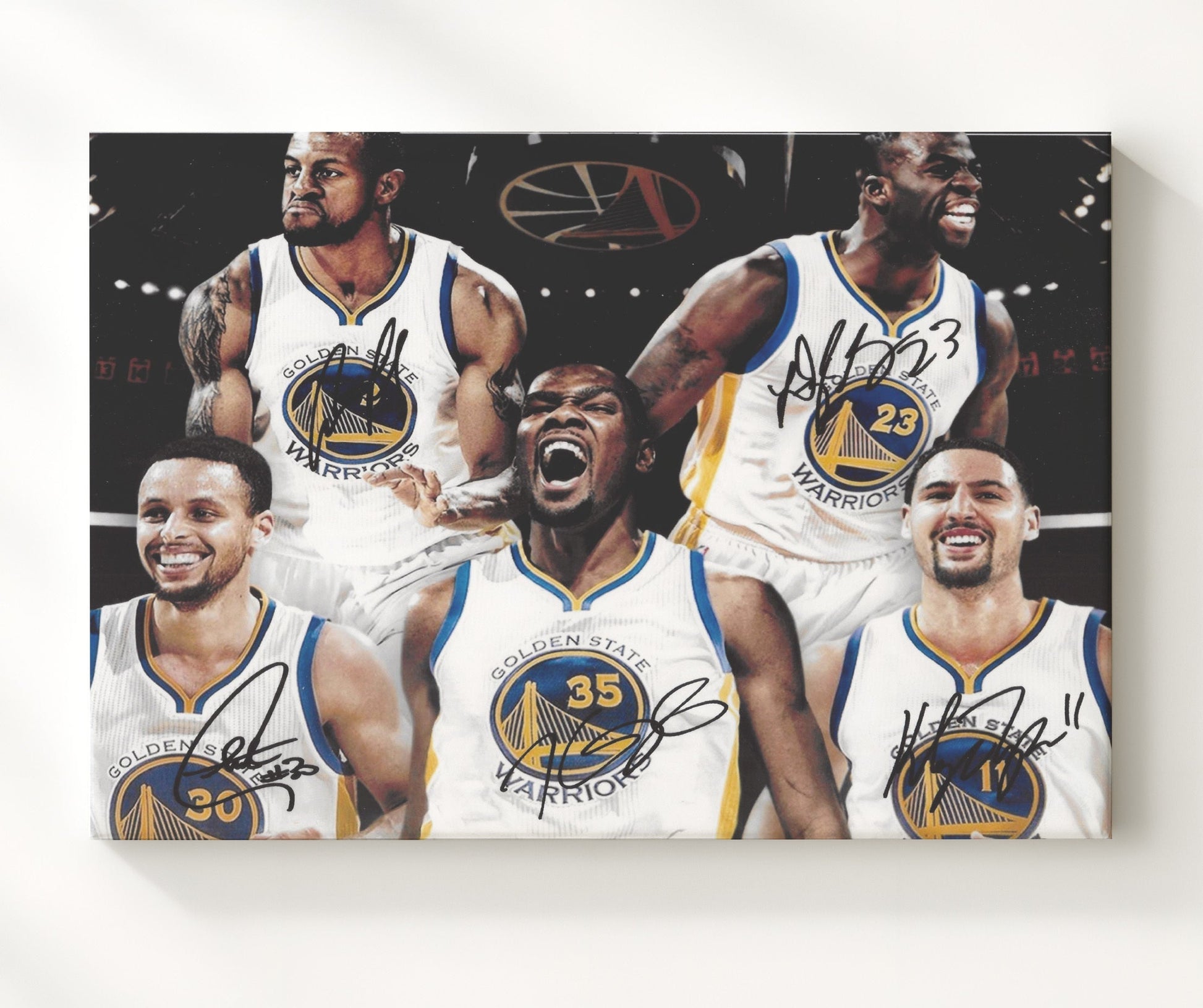 Golden State Warriors Starting Five Strength in Numbers Basketball Wall Art 20x24 Canvas basketball wall art print