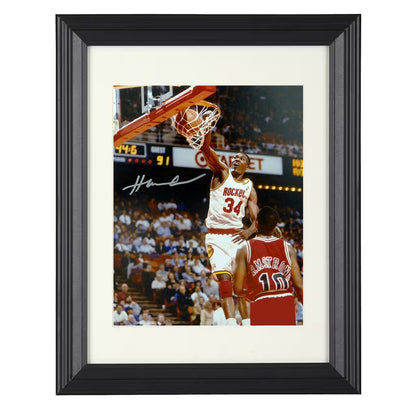 Hakeem Olajuwon Houston Dream Shake Rim Assault Basketball Wall Art 16x20 Unframed Print basketball wall art print