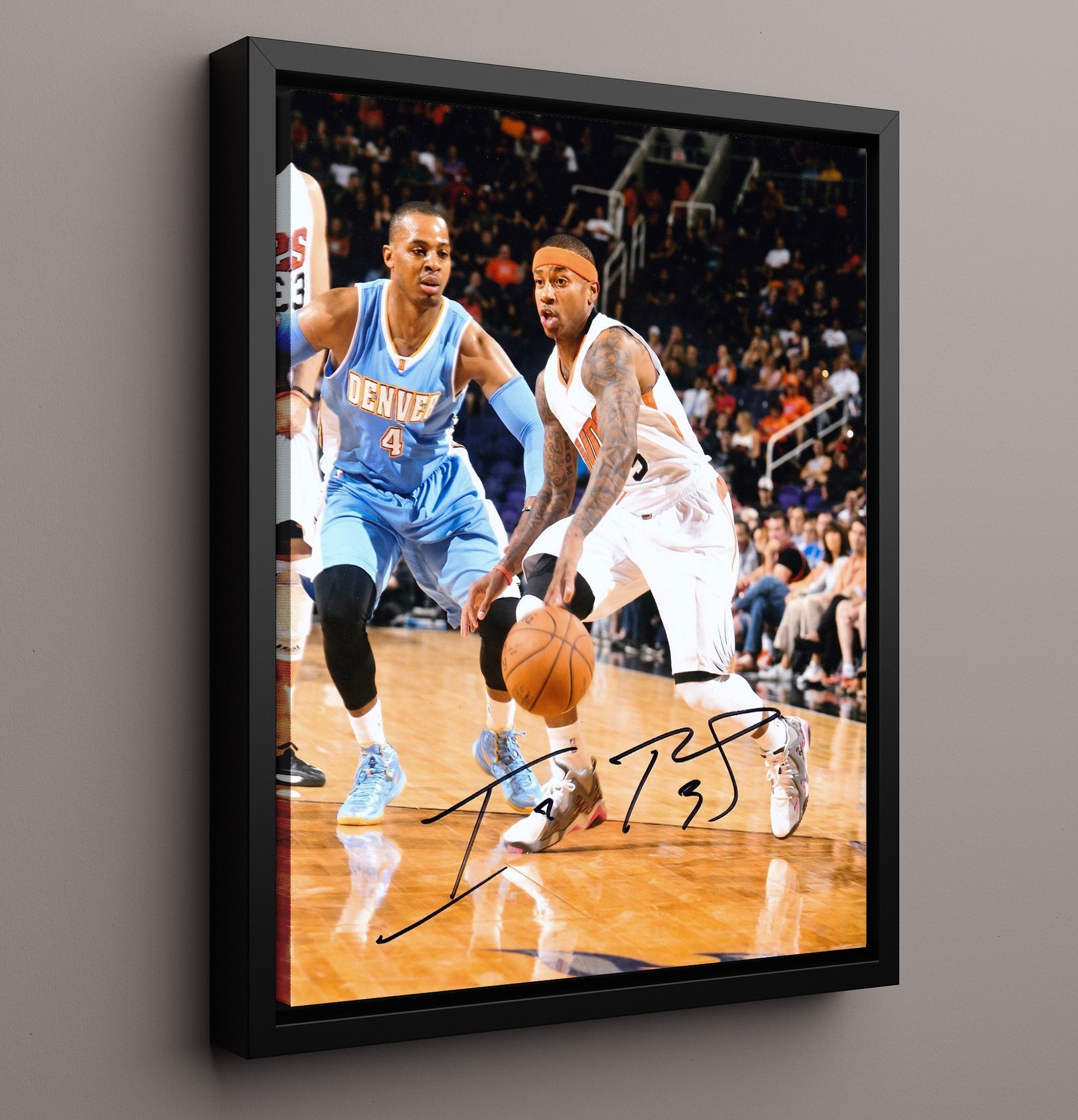 Isaiah Thomas Phoenix Floor General Control Basketball Wall Art 16x20 Framed Canvas basketball wall art print