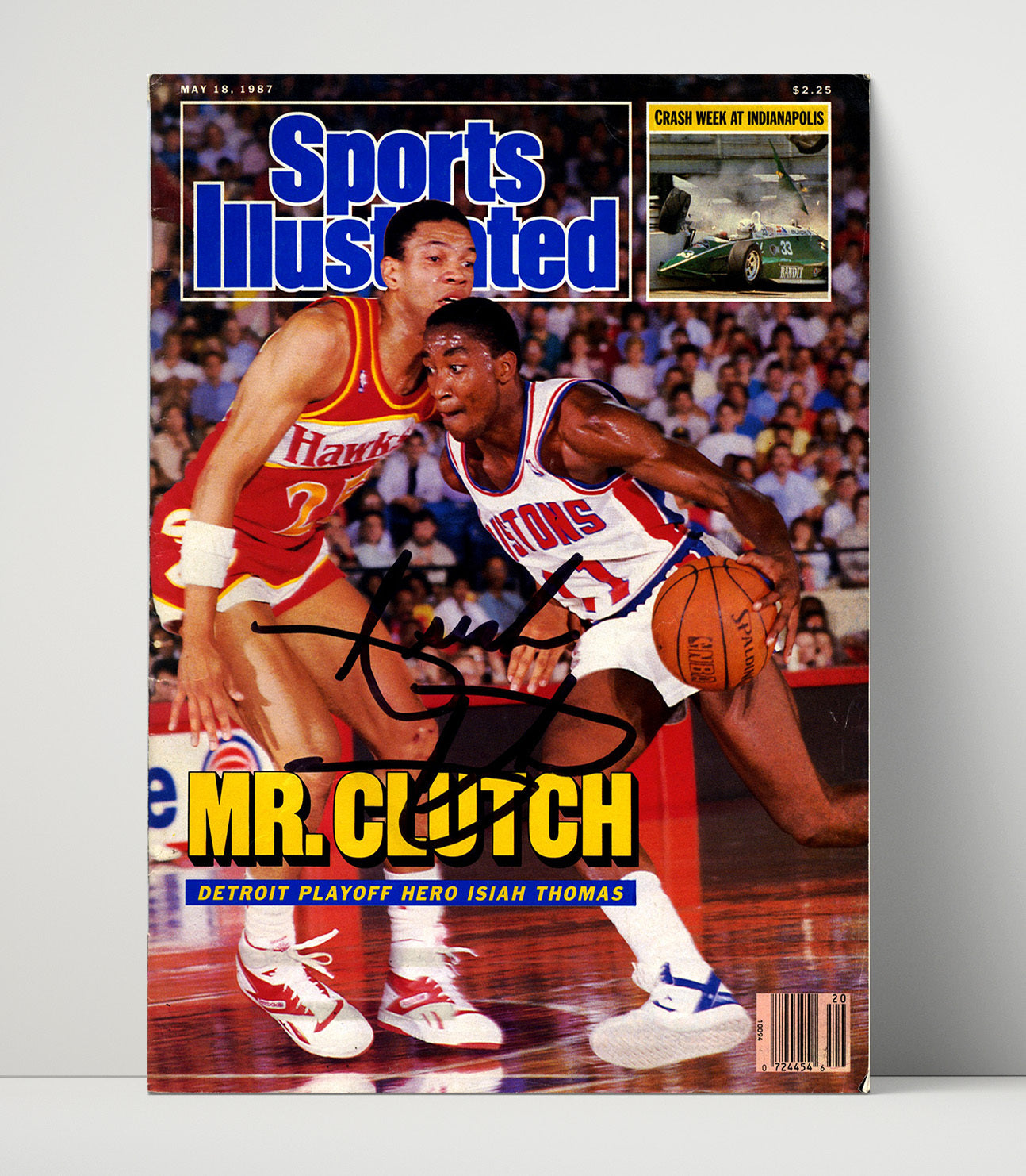 Isiah Thomas 1987 SI Cover Mr Clutch Detroit Playoff Run basketball print - 16x20 Unframed Print wall art