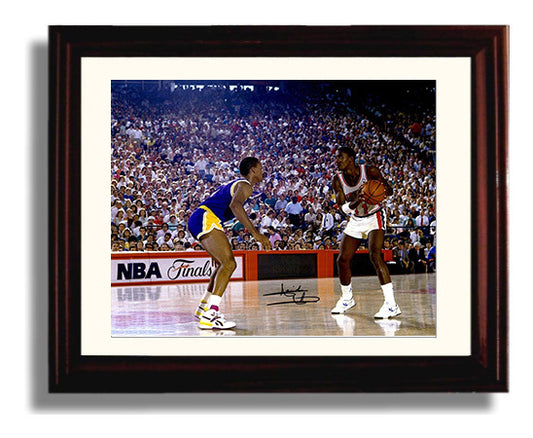 Isiah Thomas Pistons Finals Leader Basketball Wall Art 8x10 Beveled Frame basketball wall art print