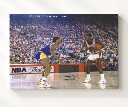Isiah Thomas Pistons Finals Leader Basketball Wall Art 20x24 Canvas basketball wall art print