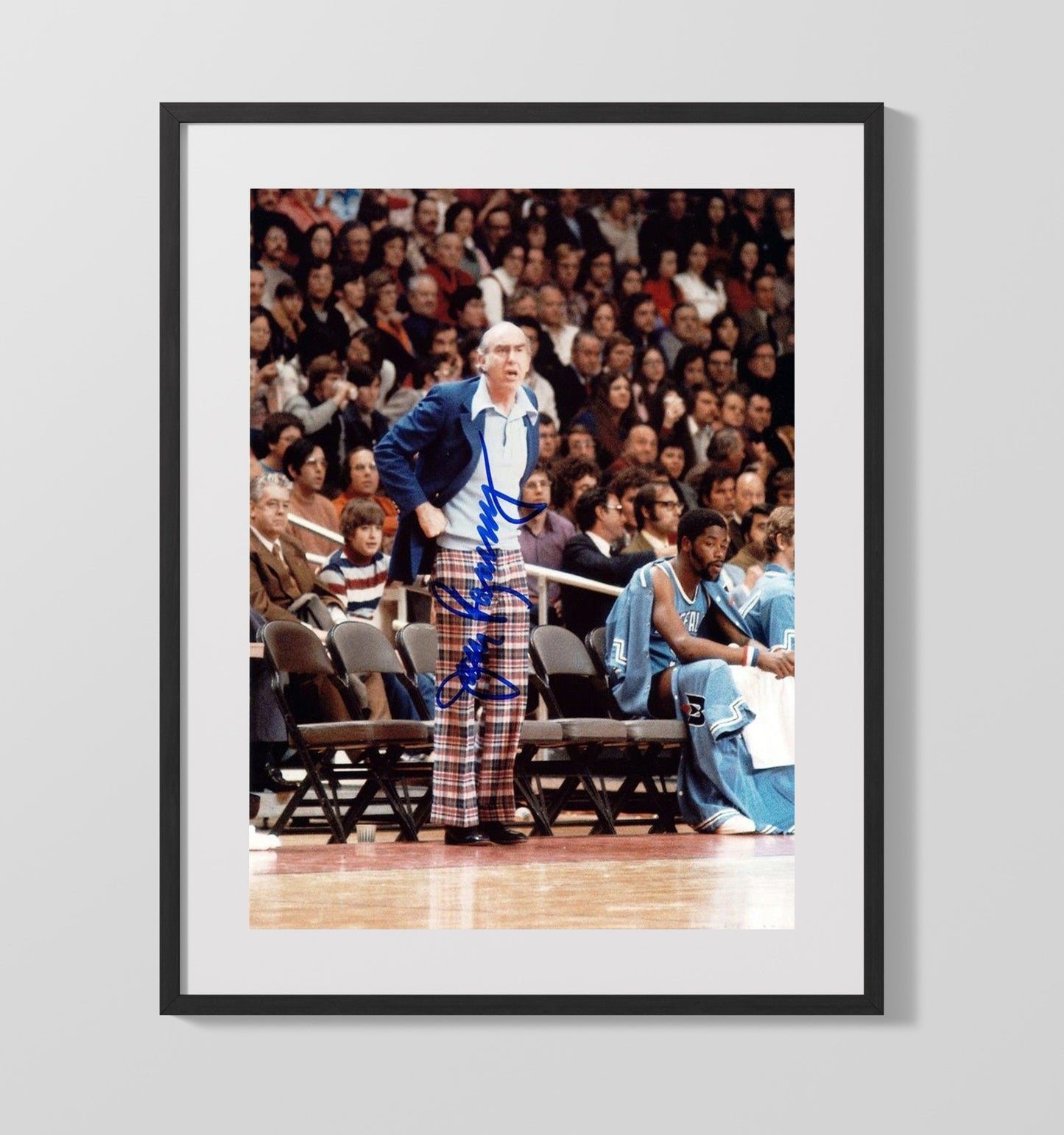 Jack Ramsay Blazers Sideline Command Basketball Wall Art 16x20 Gallery Frame basketball wall art print