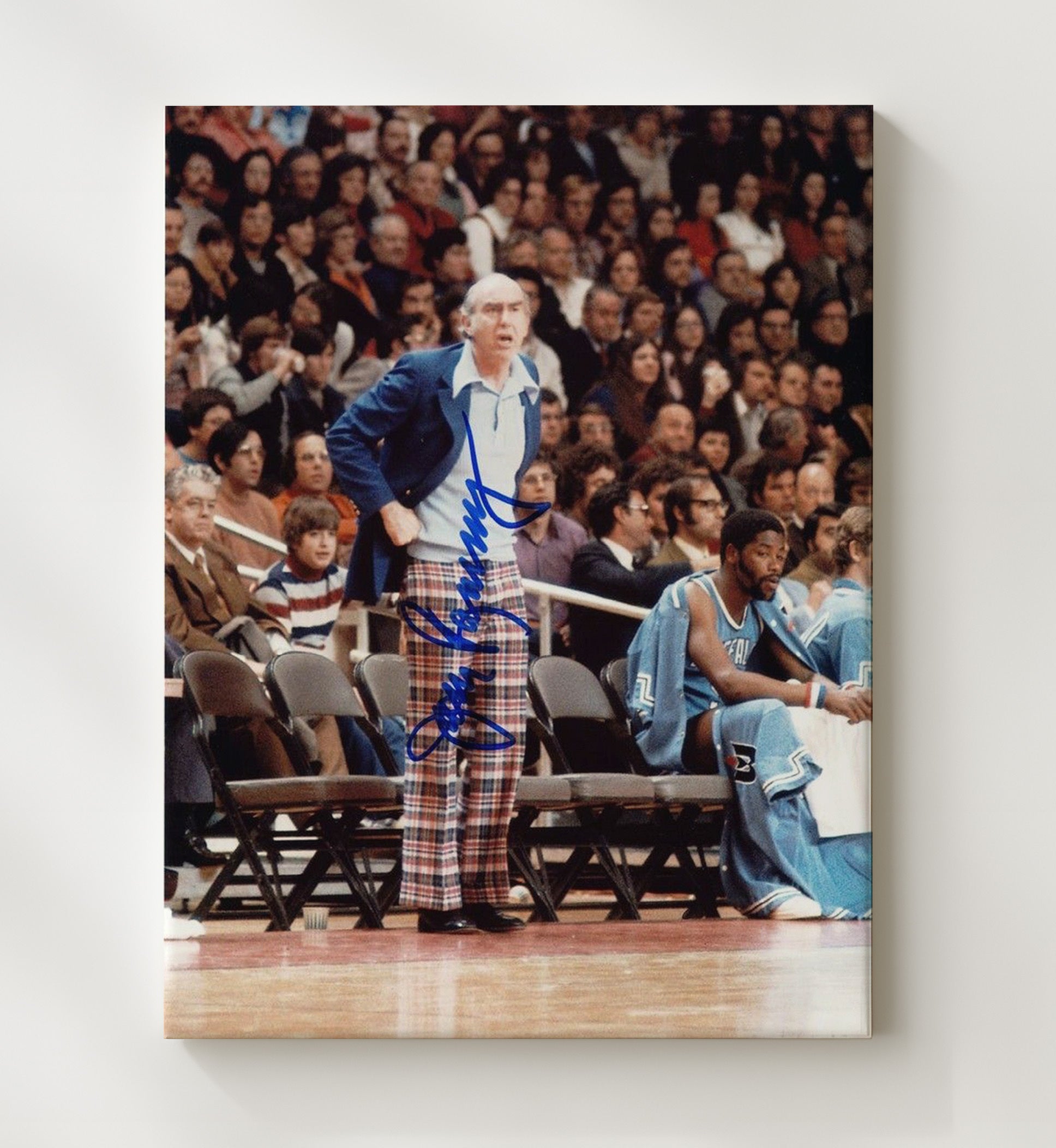 Jack Ramsay Blazers Sideline Command basketball print - 20x24 Canvas wall art