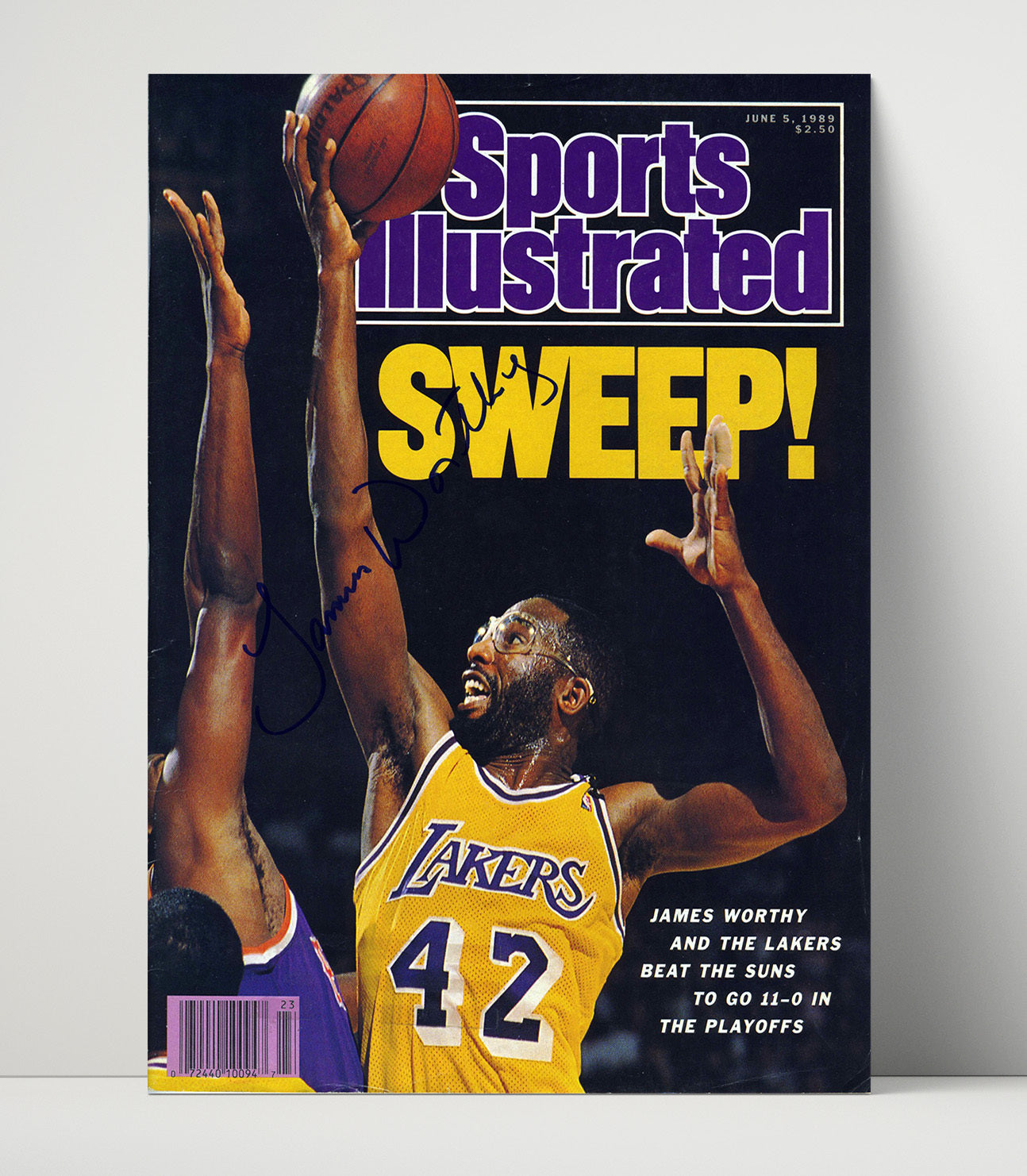 James Worthy Sweep Los Angeles Playoff Dominance SI Cover June 1989 basketball print - 16x20 Unframed Print wall art