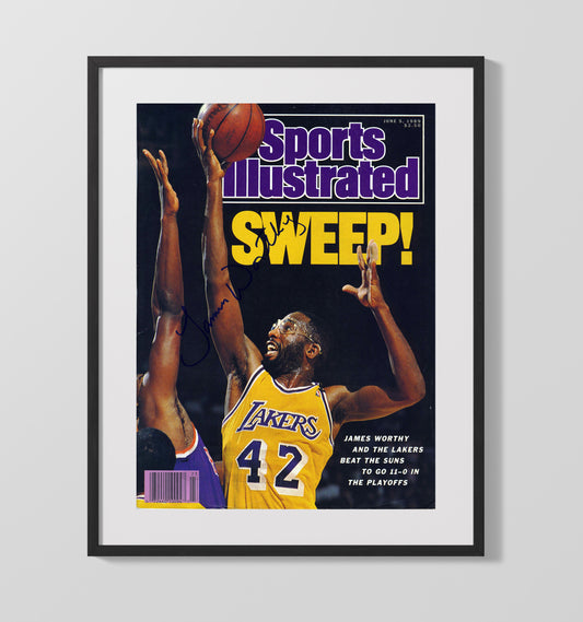 James Worthy Sweep Los Angeles Playoff Dominance SI Cover June 1989 basketball print - 16x20 Gallery Frame wall art