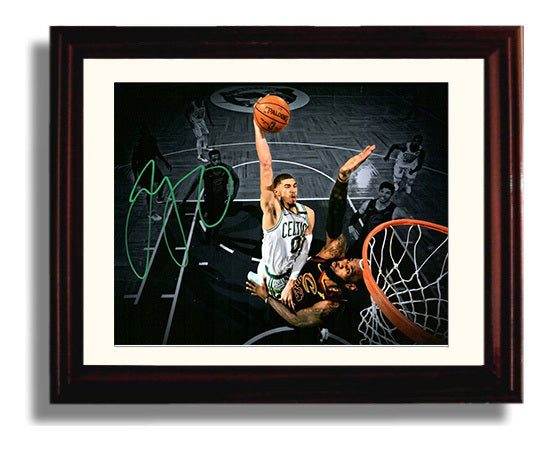 Jayson Tatum Celtics Rising Star Dunk Basketball Wall Art 8x10 Beveled Frame basketball wall art print