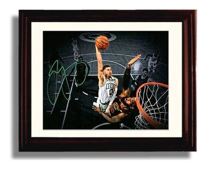 Jayson Tatum Celtics Rising Star Dunk Basketball Wall Art 8x10 Beveled Frame basketball wall art print