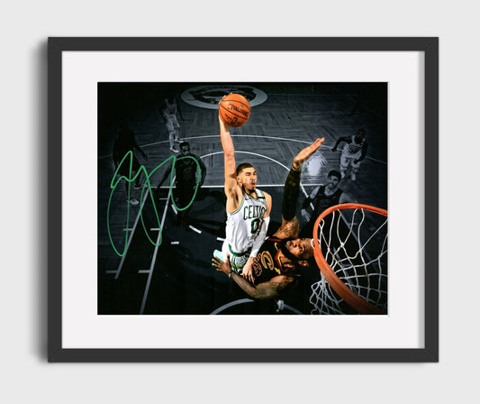 Jayson Tatum Celtics Rising Star Dunk basketball print - 16x20 Gallery Frame wall art
