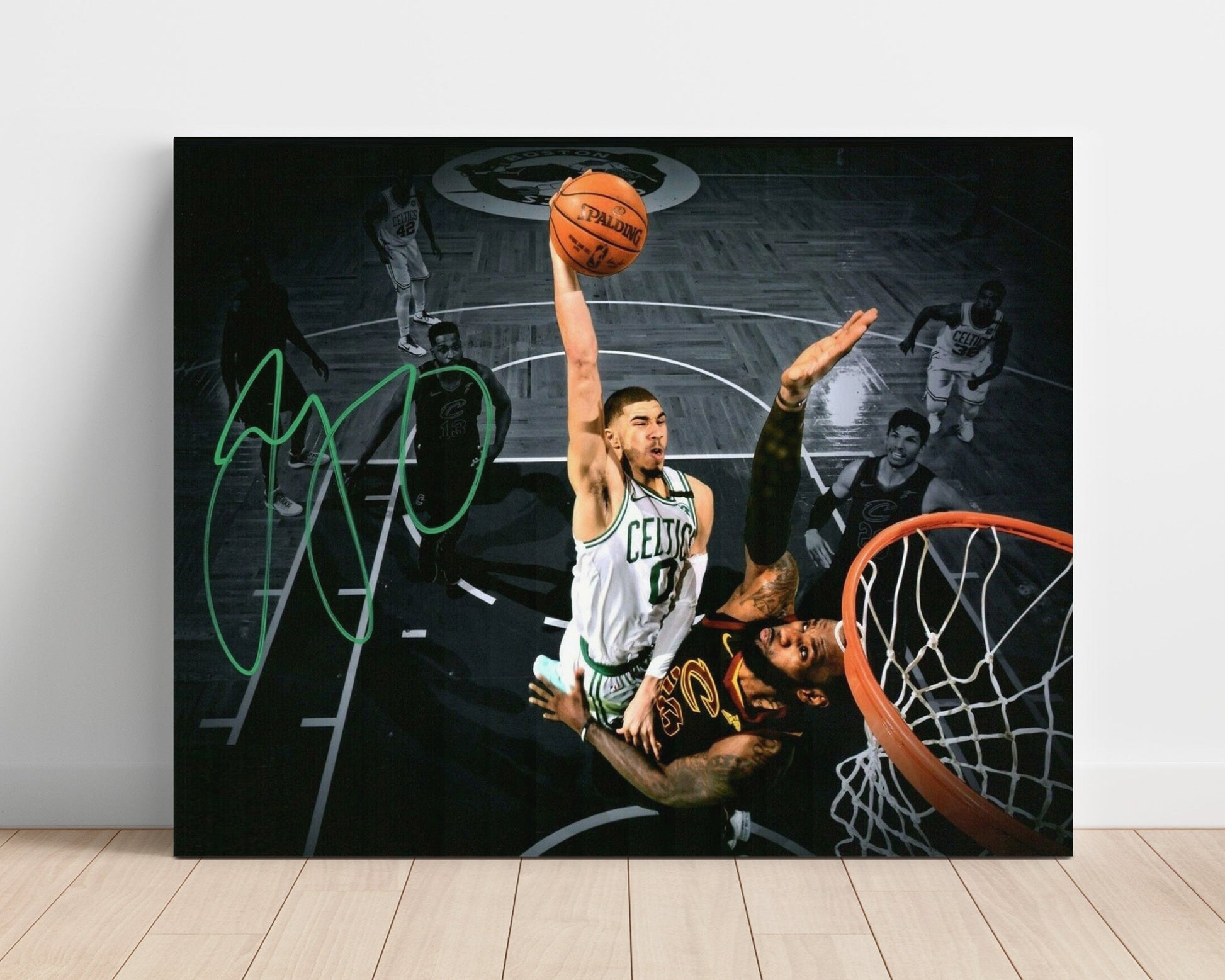 Jayson Tatum Celtics Rising Star Dunk basketball print - 16x20 Unframed Print wall art