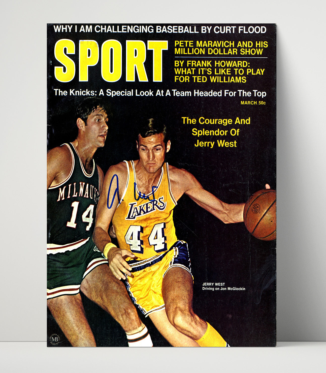 Jerry West 1966 SI Cover Lakers Backcourt Brilliance basketball print - 16x20 Unframed Print wall art