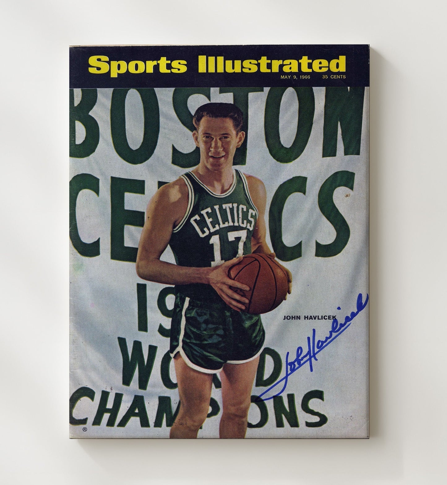 John Havlicek Celtics Championship Era Hondo Legacy basketball print - 20x24 Canvas wall art