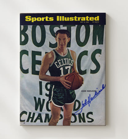 John Havlicek Celtics Championship Era Hondo Legacy Basketball Wall Art 20x24 Canvas basketball wall art print