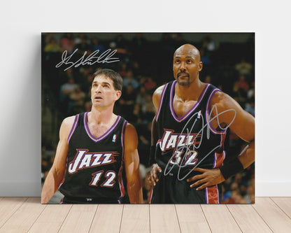 John Stockton and Karl Malone – Jazz Pick and Roll Legends - Basketball Wall Art