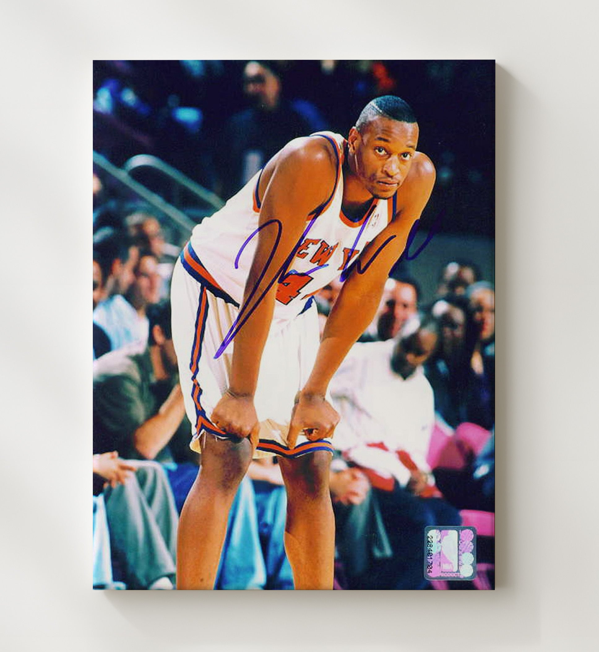 John Wallace New York Courtside Grit Stance basketball print - 20x24 Canvas wall art