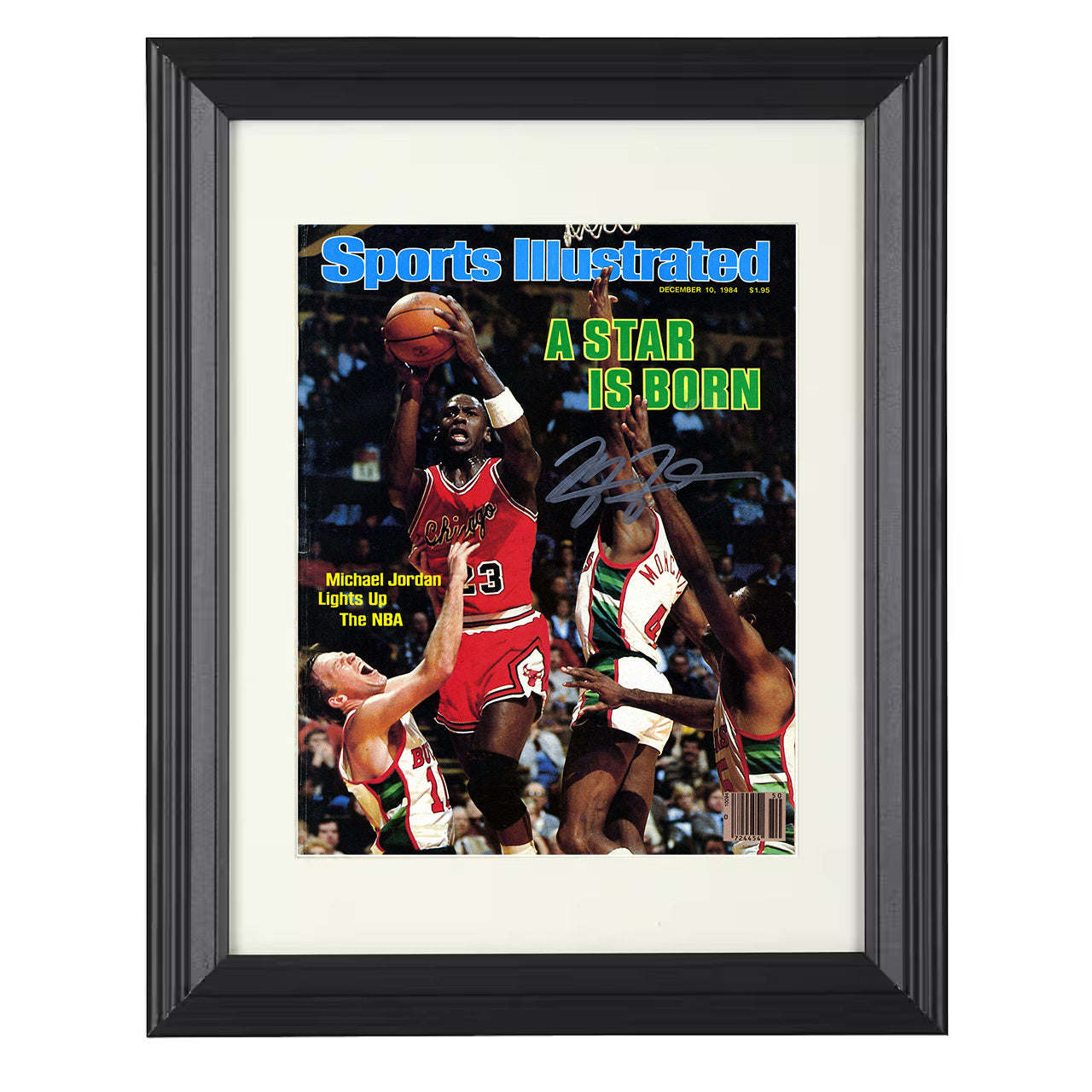 Michael Jordan - A Star Is Born Rookie Sensation 1984 SI 8x10 framed basketball wall art