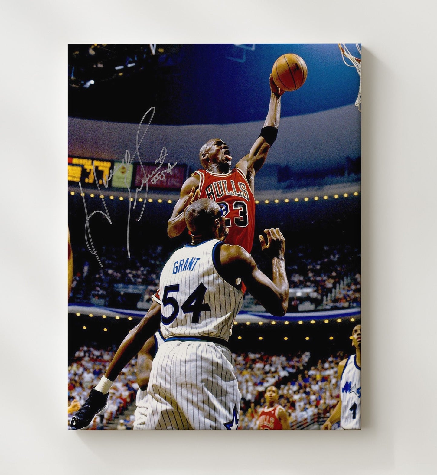 Jordan Bulls Airborne Finals Elevation Over Orlando basketball print - 20x24 Canvas wall art