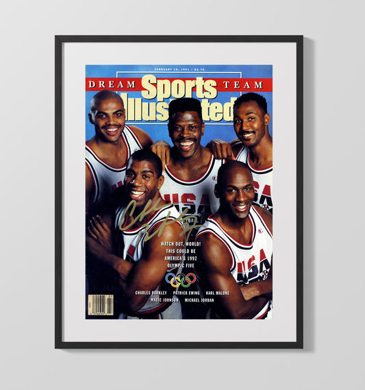Jordan Dream Team Olympic Preview SI Cover February 1991 basketball print - 16x20 Gallery Frame wall art