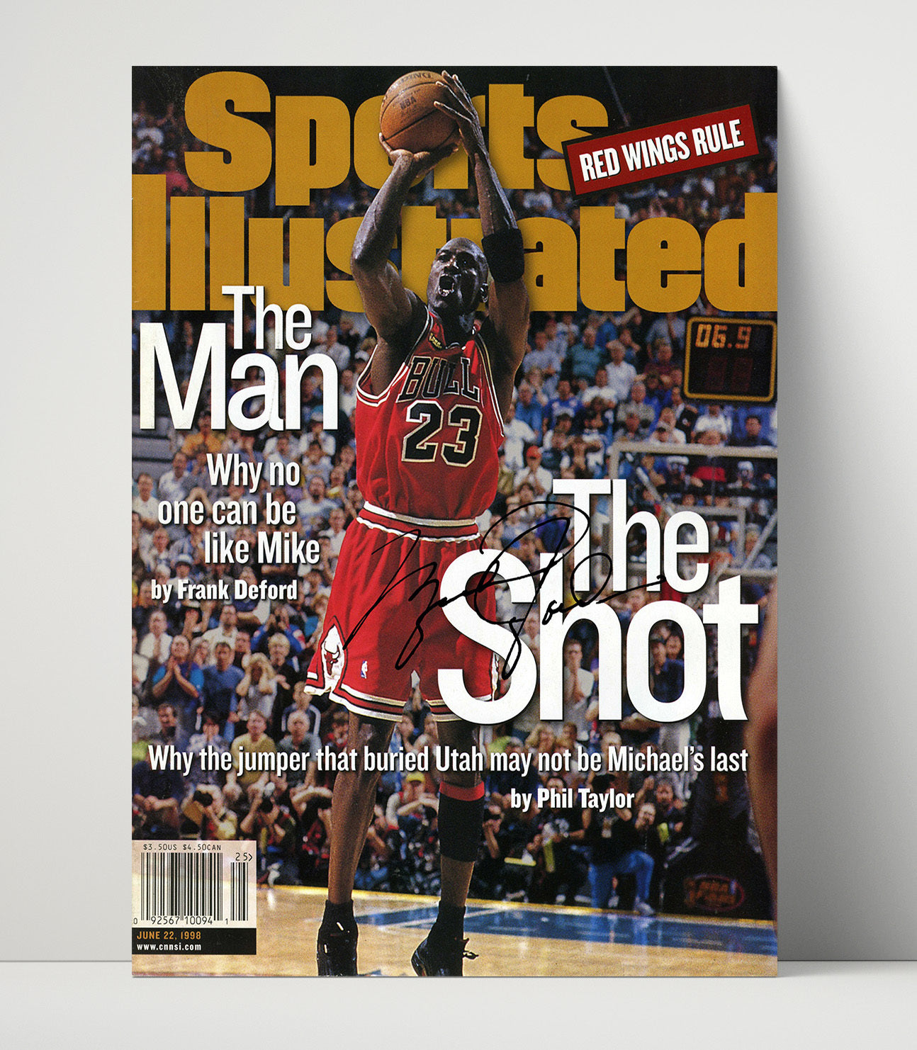 Jordan The Man. The Shot. Finals Winner SI Cover June 1998 basketball print - 16x20 Unframed Print wall art
