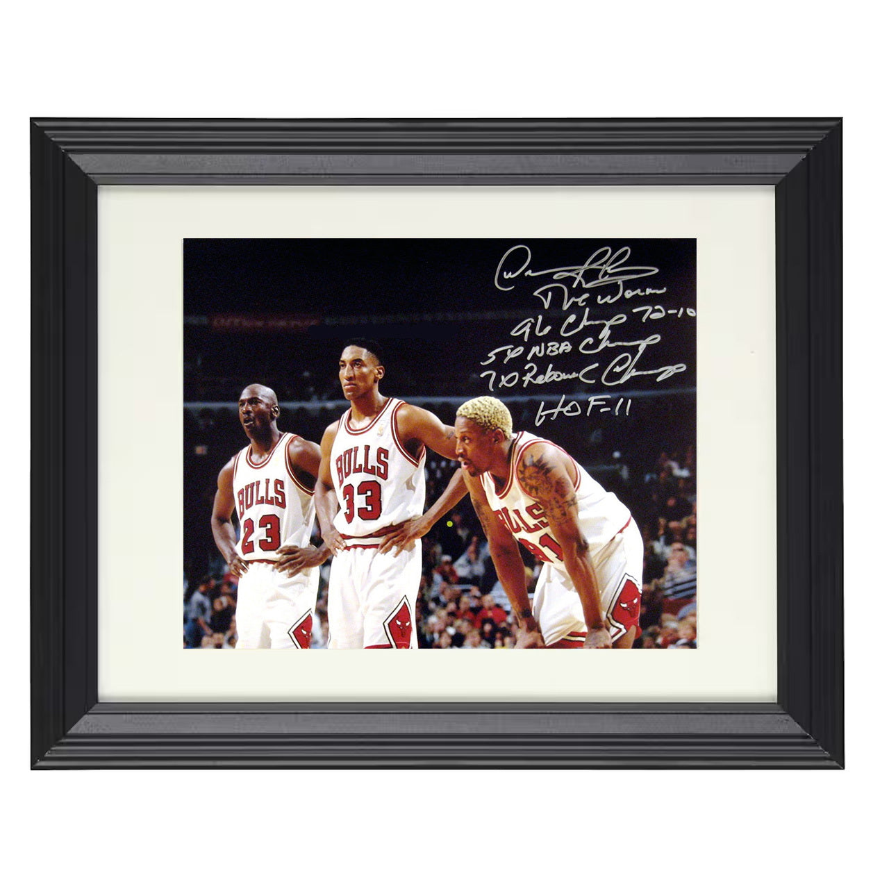 Michael Jordan, Scottie Pippen and Dennis Rodman 8x10 framed basketball wall art
