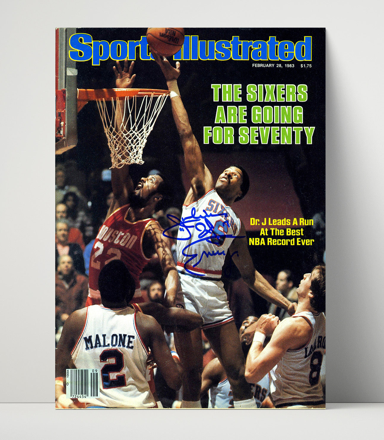 Julius Erving 1983 SI Cover Sixers Seventy Surge basketball print - 16x20 Unframed Print wall art