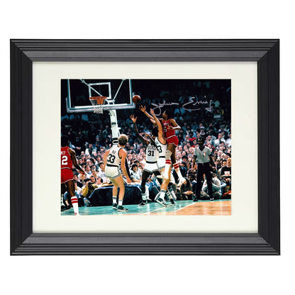 Julius Erving Sixers vs Celtics Aerial Finish Basketball Wall Art 16x20 Unframed Print basketball wall art print