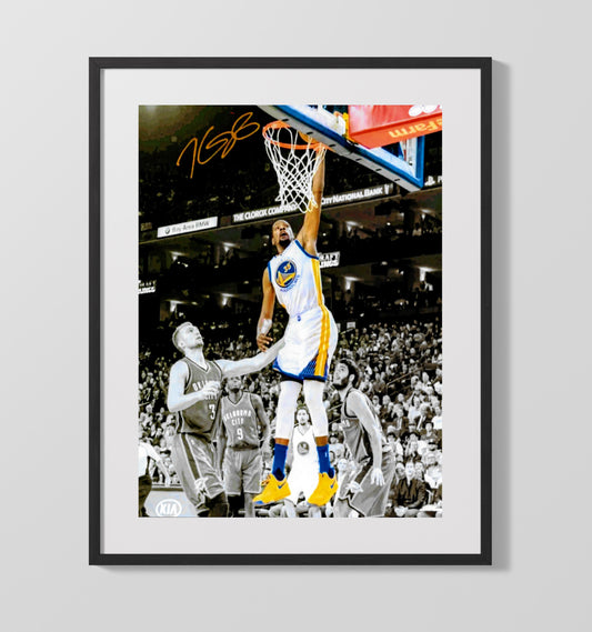 Kevin Durant Golden State Transition Elevation basketball print - 16x20 Gallery Frame wall art