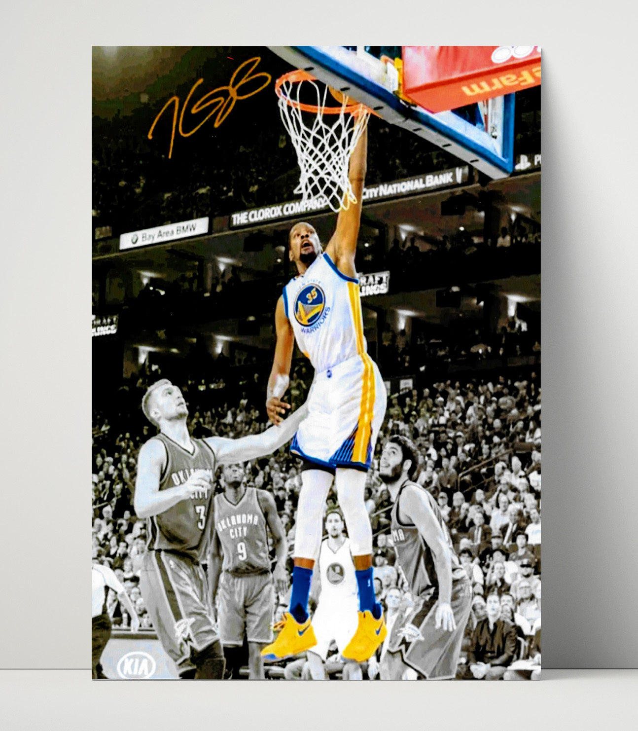 Kevin Durant Golden State Transition Elevation basketball print - 16x20 Unframed Print wall art