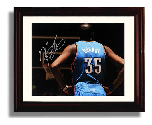 Kevin Durant Thunder Back View Focus Basketball Wall Art 8x10 Beveled Frame basketball wall art print