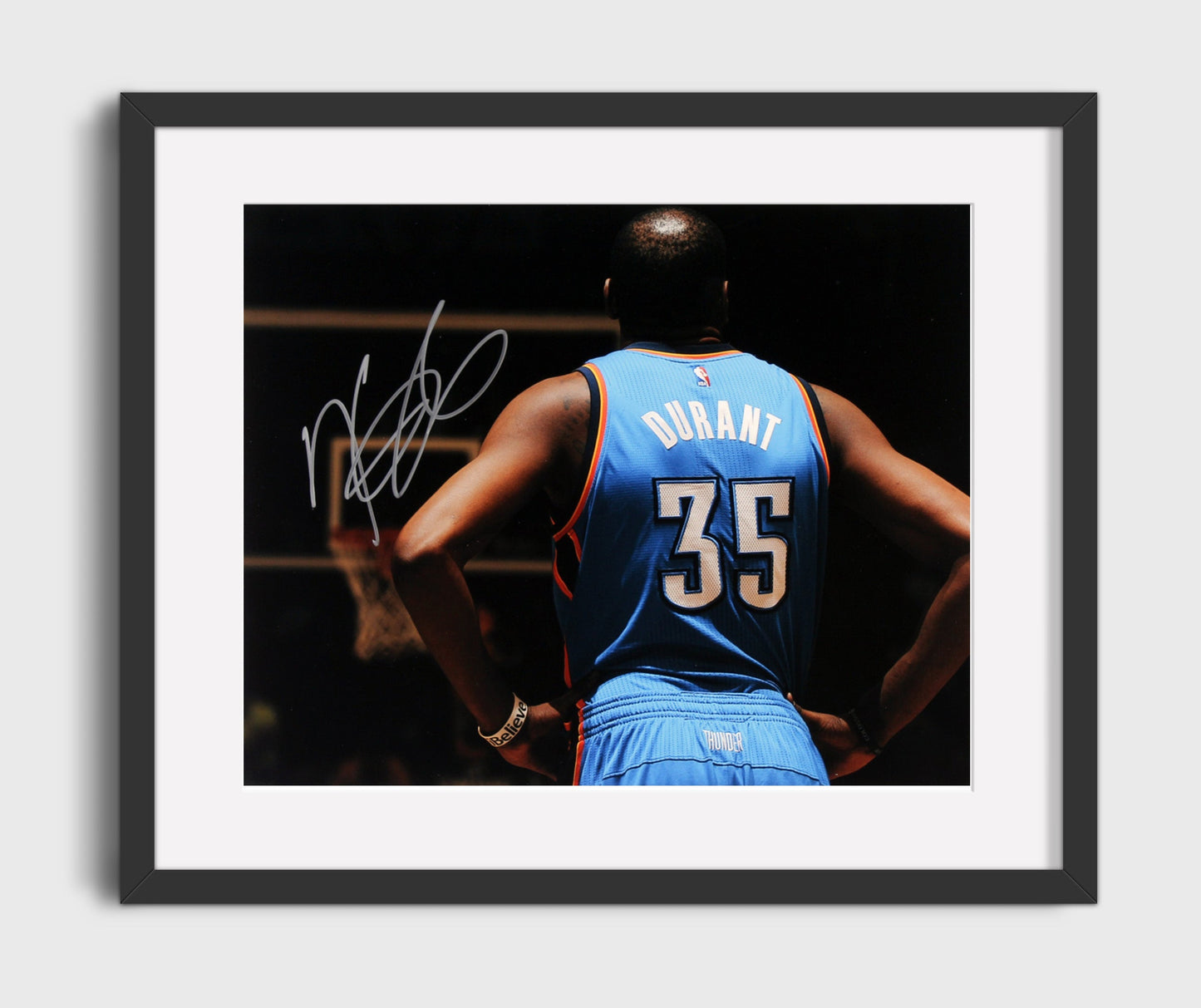 Kevin Durant Thunder Back View Focus Basketball Wall Art 16x20 Gallery Frame basketball wall art print