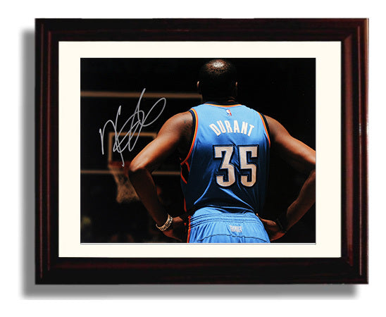 Kevin Durant Thunder Back View Focus Basketball Wall Art 8x10 Beveled Frame basketball wall art print