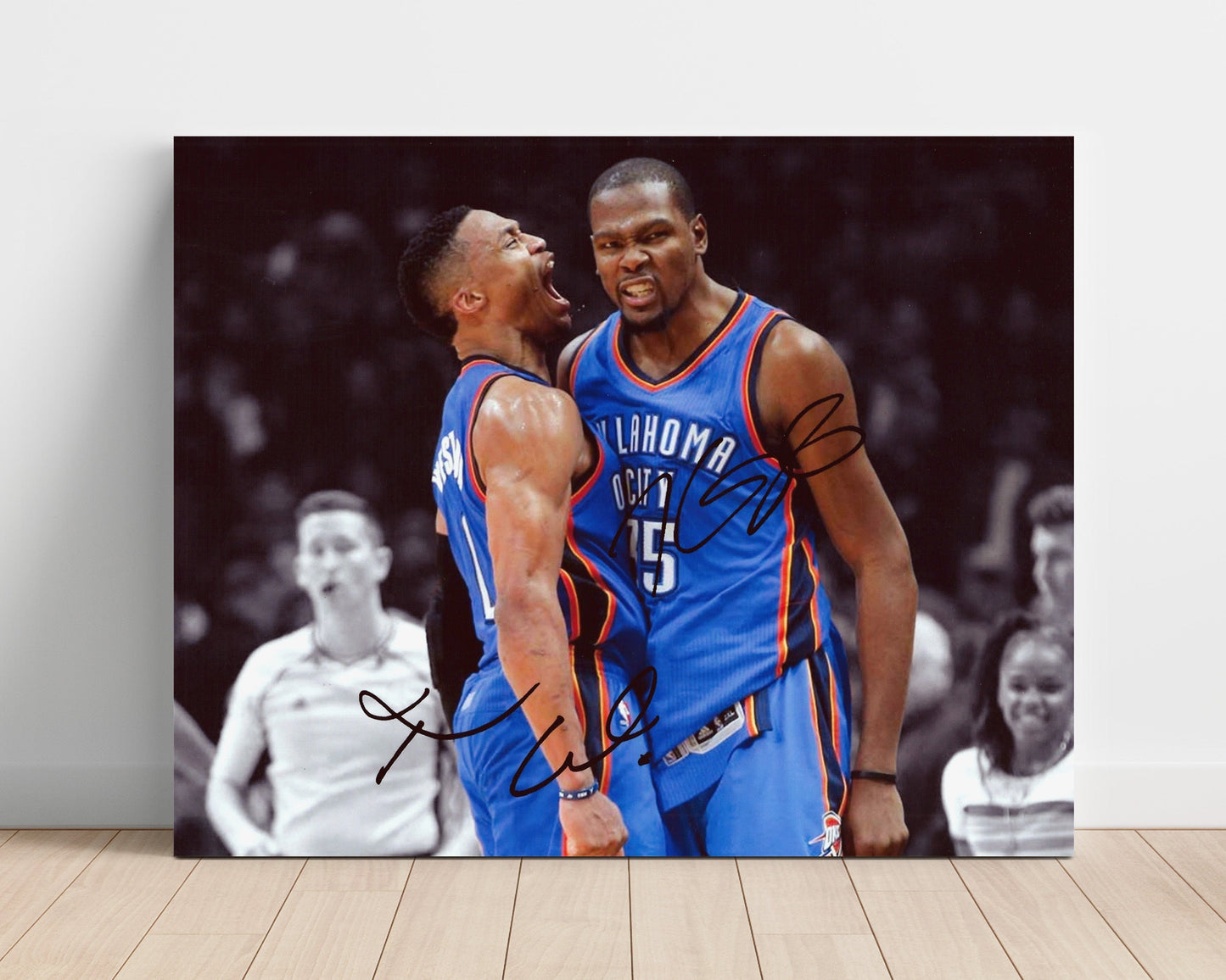 Kevin Durant Russell Westbrook Thunder Dynamic Duo basketball print - 16x20 Unframed Print wall art