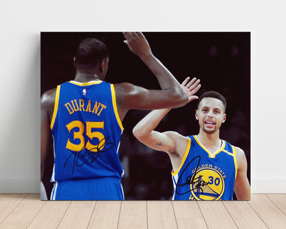 Kevin Durant and Stephen Curry – Warriors Championship Duo - Basketball Wall Art
