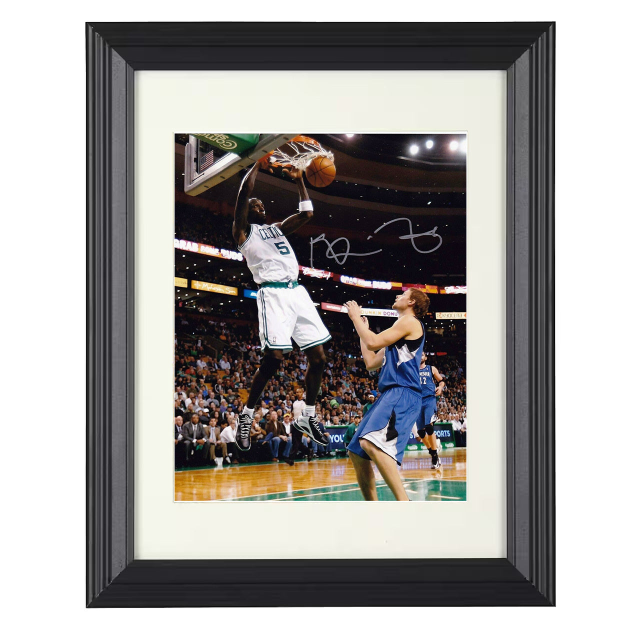 Kevin Garnett Boston Paint Authority Power Finish basketball print - 8x10 Beveled Frame wall art