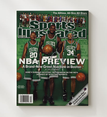 Kevin Garnett Celtics Big Three NBA Preview SI Cover October 2007 Basketball Wall Art 20x24 Canvas basketball wall art print