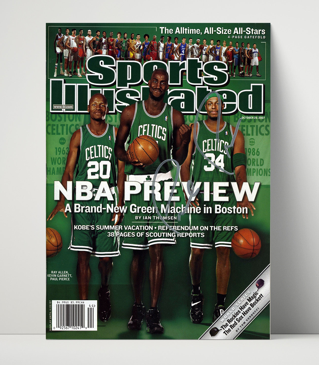 Kevin Garnett – Celtics Big Three NBA Preview 2007 SI - Basketball Wall Art