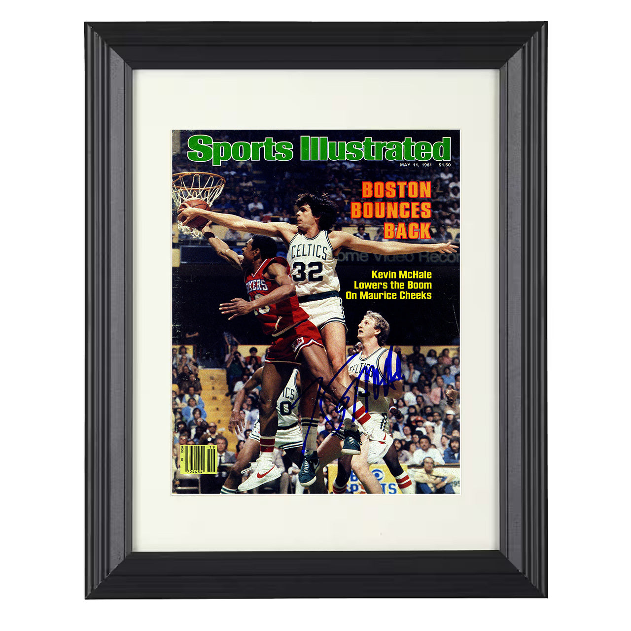 Kevin McHale - Boston Bounces Back Power 1981 SI 8x10 framed basketball wall art