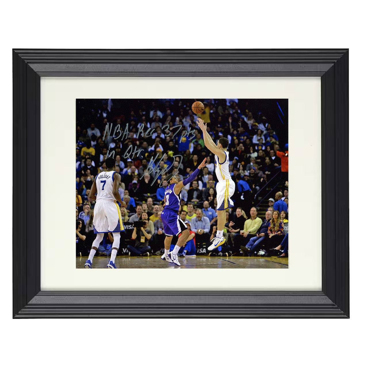 Klay Thompson - 37 Points Quarter Shot 8x10 framed basketball wall art